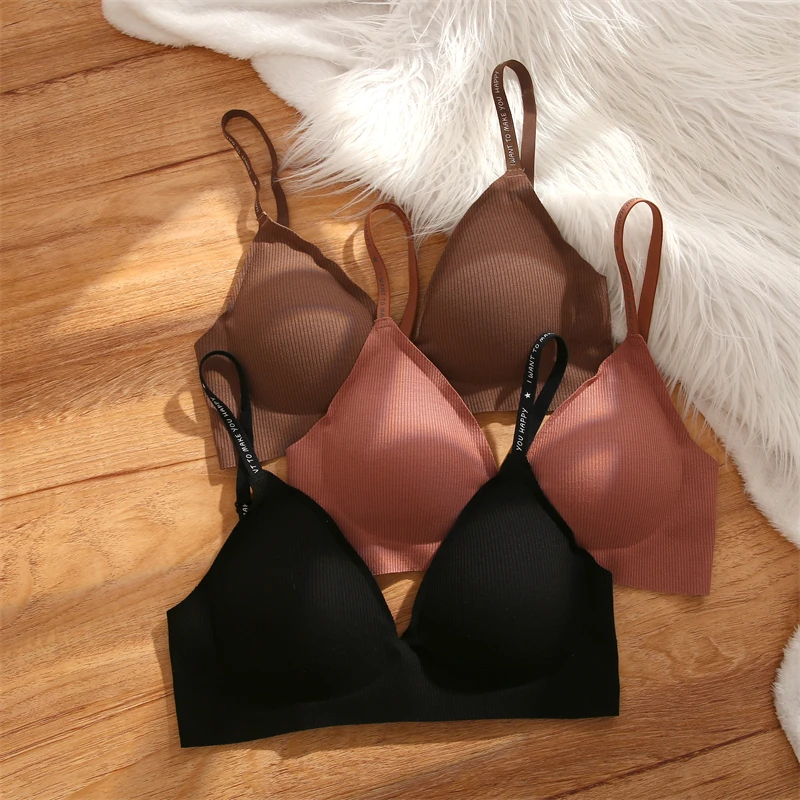 Sujetador para mujer con escote en V y tirantes