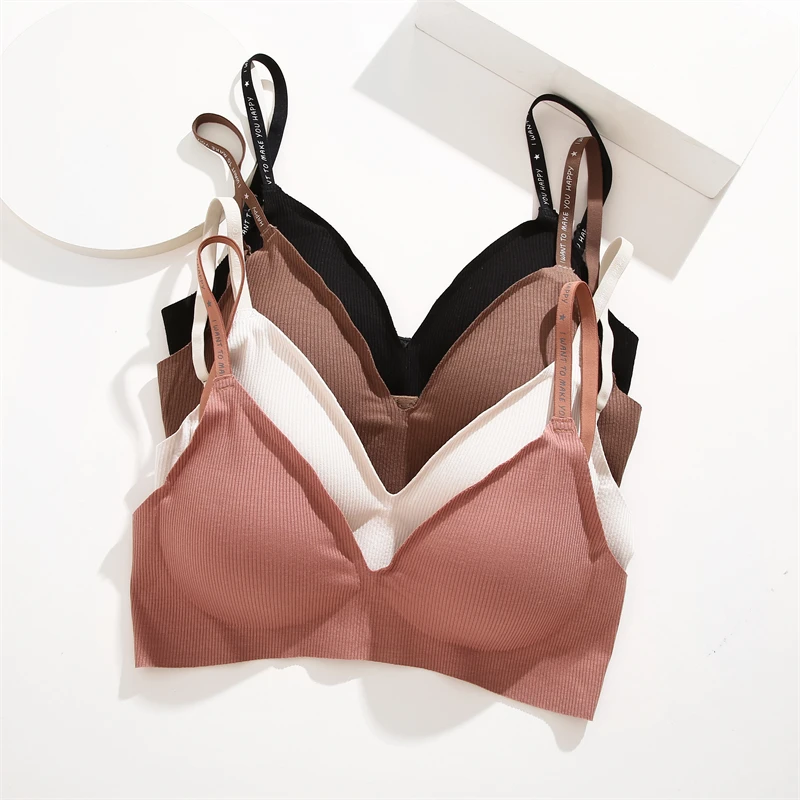 Sujetador para mujer con escote en V y tirantes