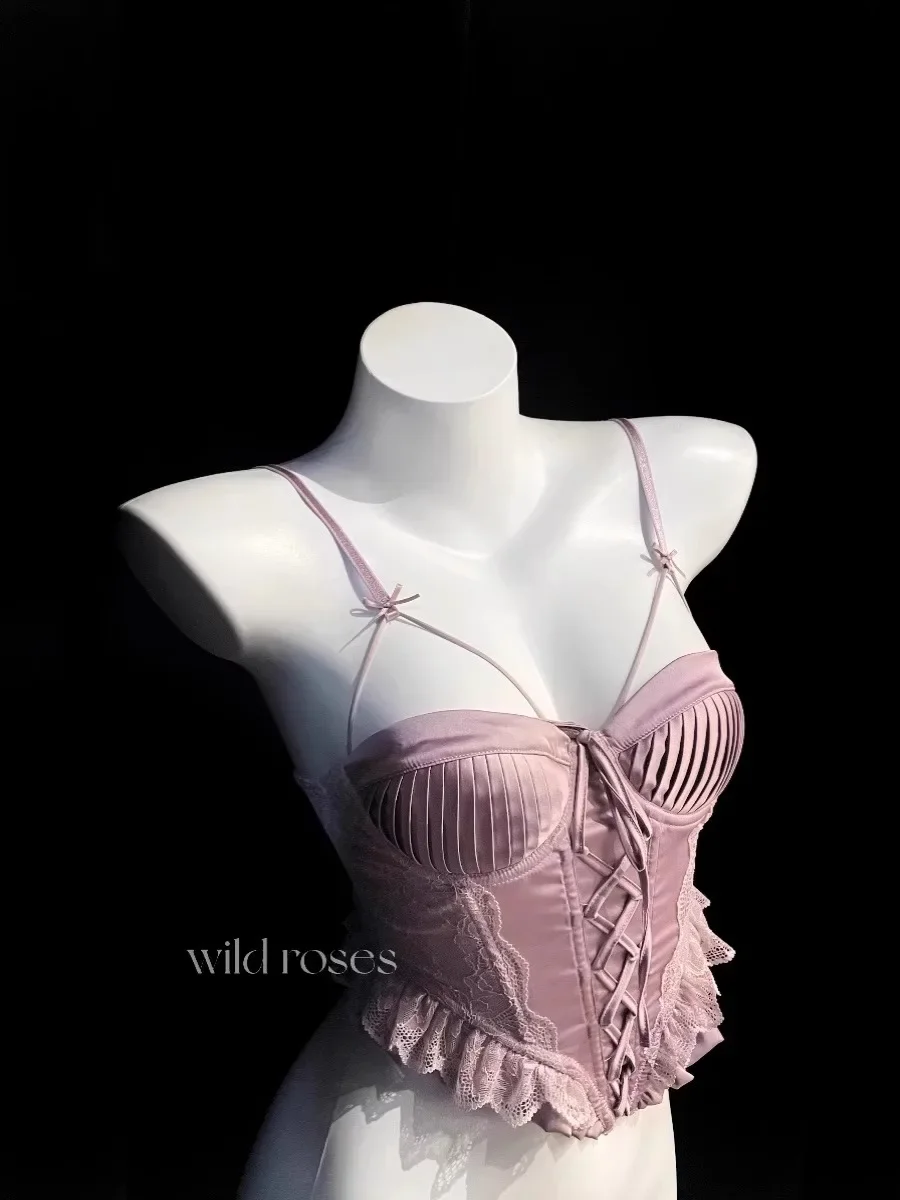 Corsé parisino de espina de pescado Tushy |   Entrenador de cintura ajustable y sujetador de contorno, cubierta de Bralette de encaje de lujo, potenciador de pecho elegante delgado