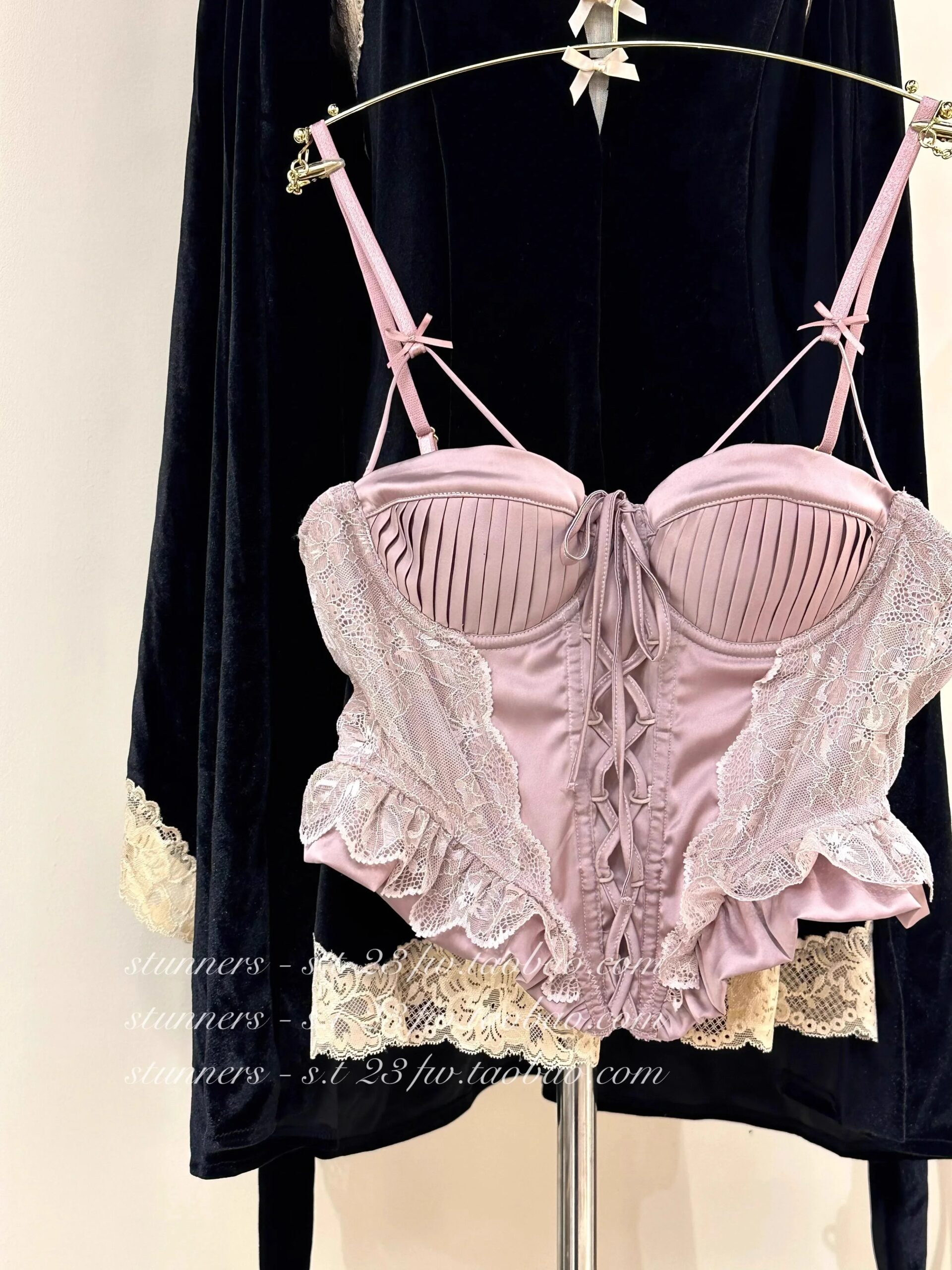 Corsé parisino de espina de pescado Tushy |   Entrenador de cintura ajustable y sujetador de contorno, cubierta de Bralette de encaje de lujo, potenciador de pecho elegante delgado