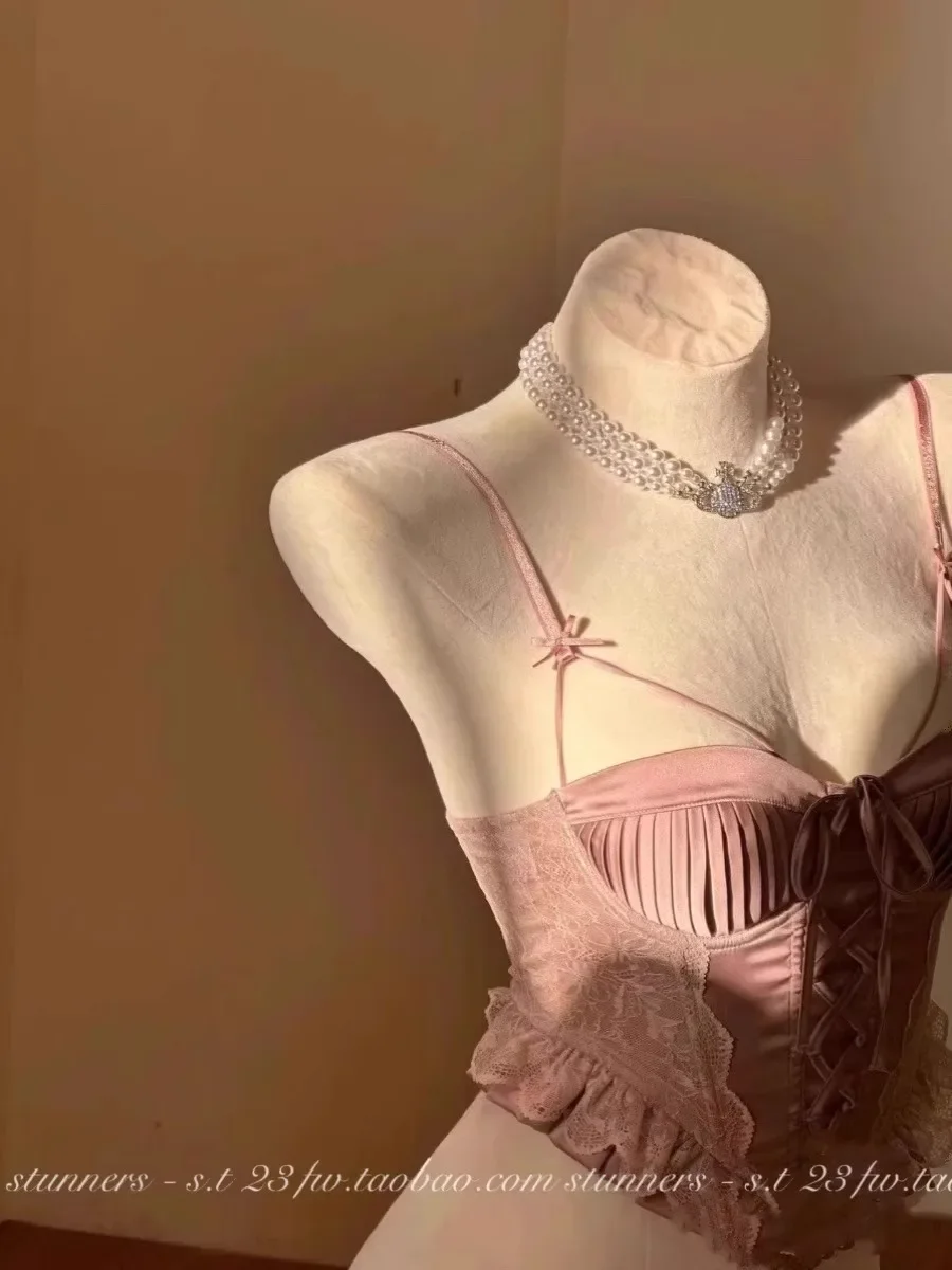 Corsé parisino de espina de pescado Tushy |   Entrenador de cintura ajustable y sujetador de contorno, cubierta de Bralette de encaje de lujo, potenciador de pecho elegante delgado