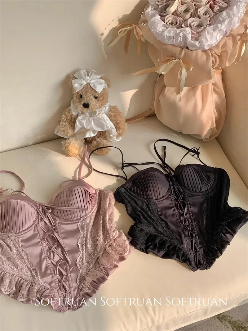 Corsé parisino de espina de pescado Tushy |   Entrenador de cintura ajustable y sujetador de contorno, cubierta de Bralette de encaje de lujo, potenciador de pecho elegante delgado