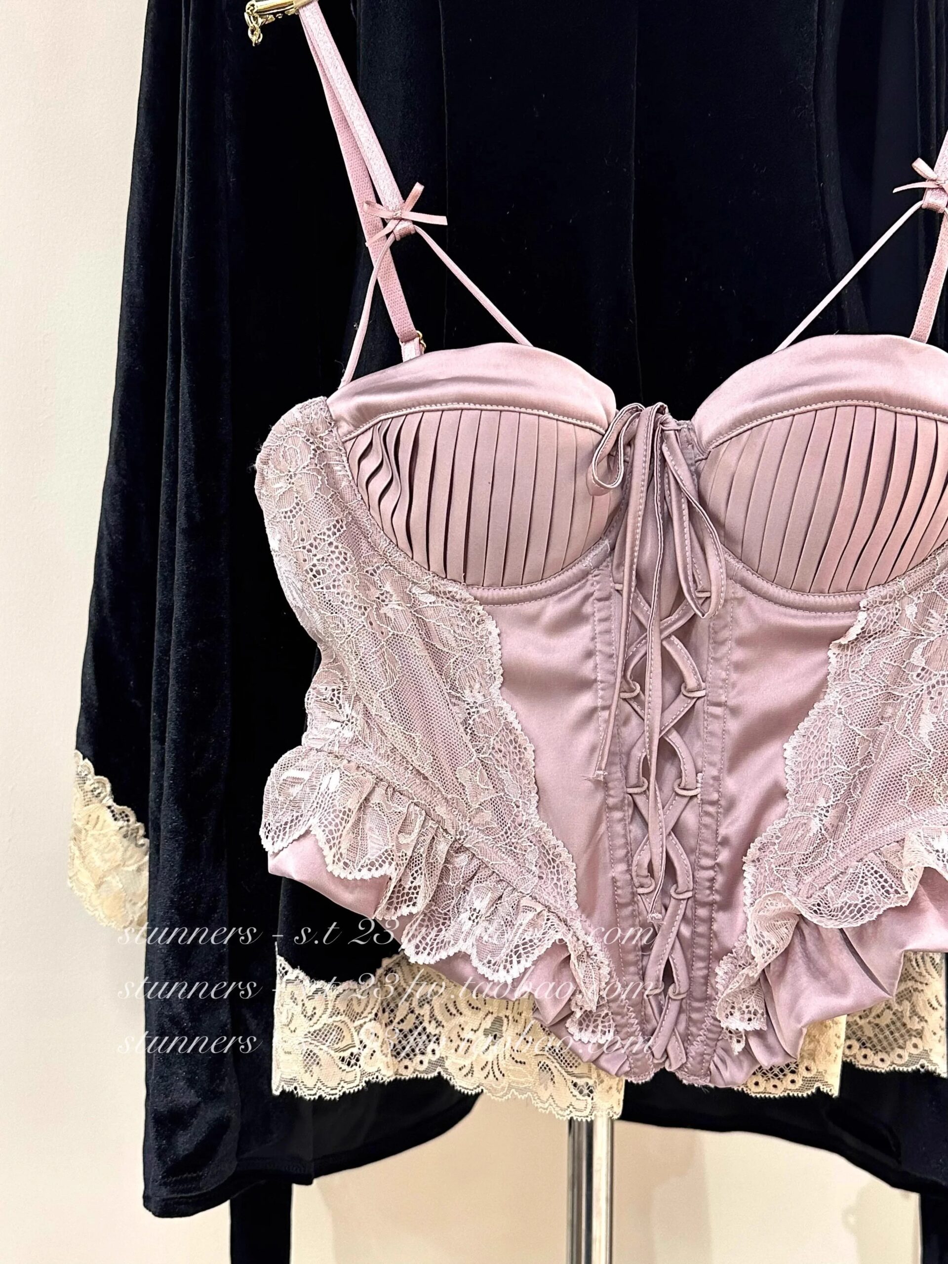 Corsé parisino de espina de pescado Tushy |   Entrenador de cintura ajustable y sujetador de contorno, cubierta de Bralette de encaje de lujo, potenciador de pecho elegante delgado