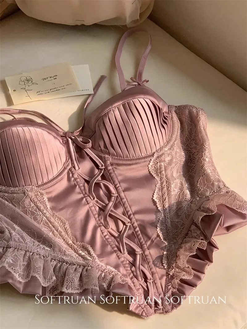 Corsé parisino de espina de pescado Tushy |   Entrenador de cintura ajustable y sujetador de contorno, cubierta de Bralette de encaje de lujo, potenciador de pecho elegante delgado