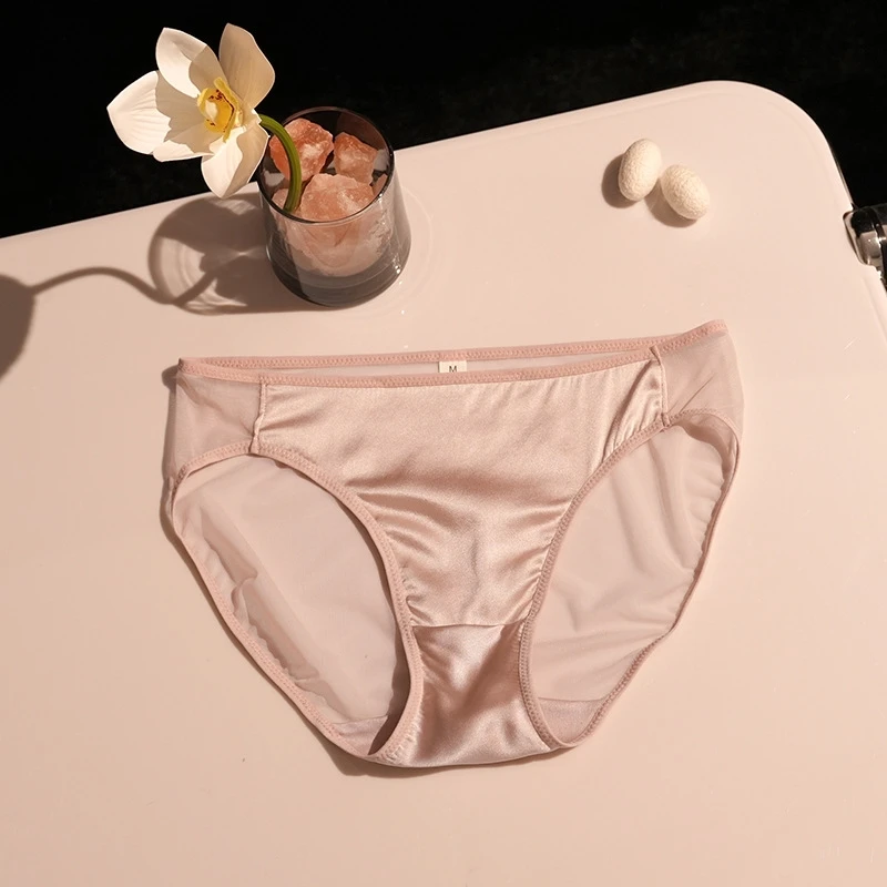 Sujetador de satén de seda 93.8% BirdTree, sin aros, con encaje y malla, sexy, para senos pequeños, ropa interior fina, novedad primavera-verano 2026 P435115QM