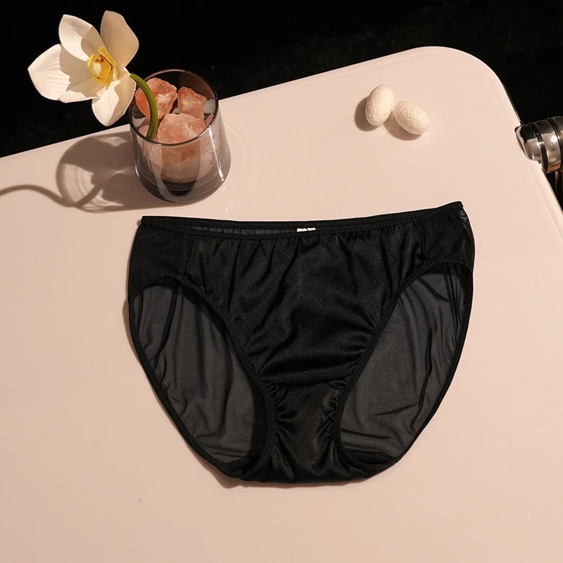 Sujetador de satén de seda 93.8% BirdTree, sin aros, con encaje y malla, sexy, para senos pequeños, ropa interior fina, novedad primavera-verano 2026 P435115QM