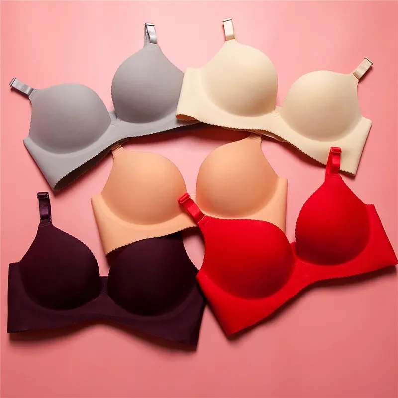 Bralette cómodo sin costuras para mujer, sujetador inalámbrico ultrasuave, levantamiento ligero, forma Natural, relleno extraíble, Top de lencería Sexy