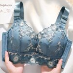 Sujetador de encaje ajustable sin aros, sensual, con copas pequeñas, efecto push-up, antideslizante, realza el busto, efecto ...