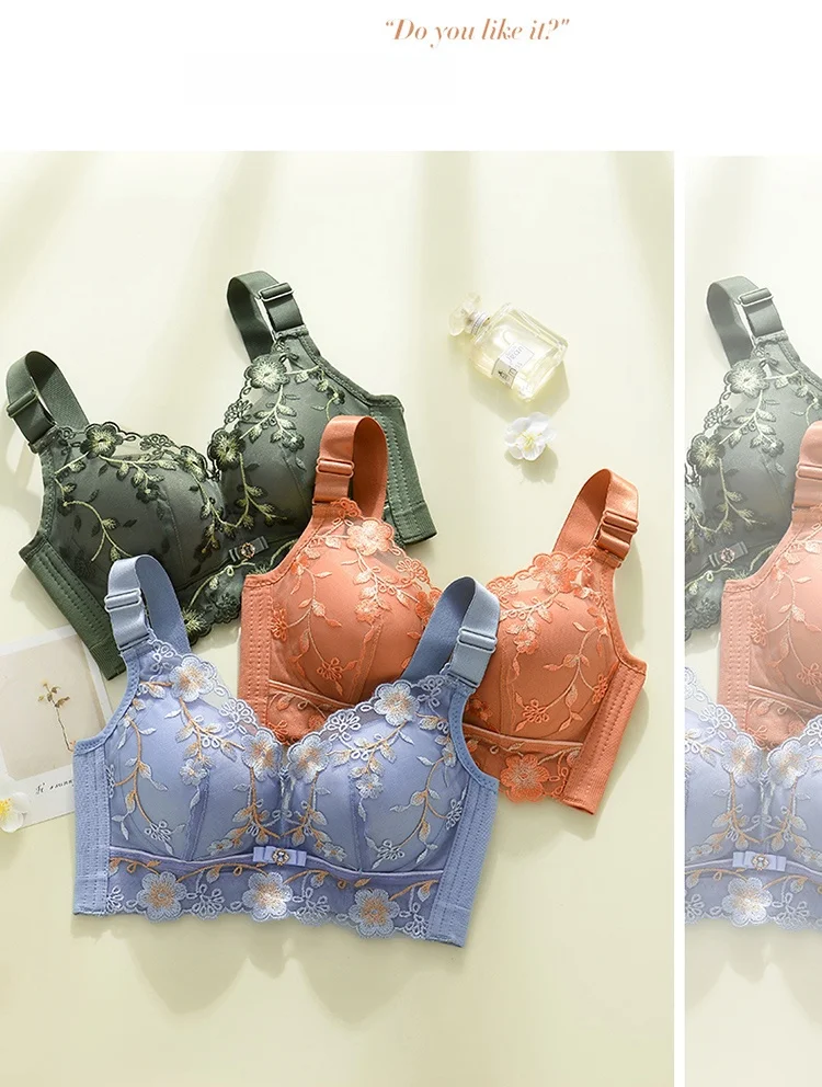 Sujetador de encaje ajustable sin aros, sensual, con copas pequeñas, efecto push-up, antideslizante, realza el busto, efecto ...