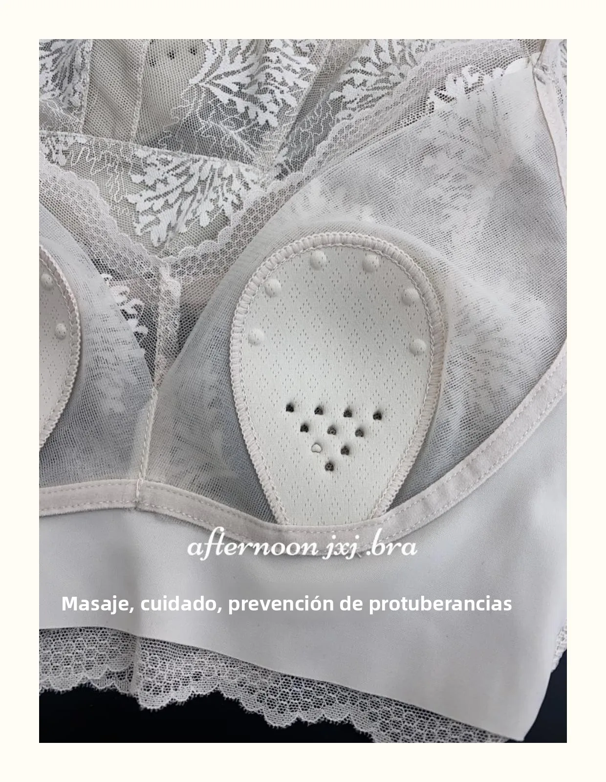 Sujetador de encaje ultrafino sexy sin espalda, bralette sin tirantes, ropa interior femenina, copa con orejas de conejo de c...