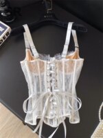 Corset para mujer con encaje y sin mangas - Imagen 4