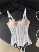 Corset para mujer con encaje y sin mangas