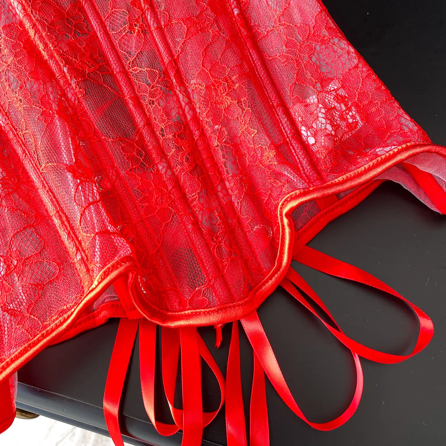 Corset para mujer con encaje y sin mangas
