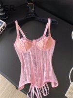 Corset para mujer con encaje y sin mangas - Imagen 2