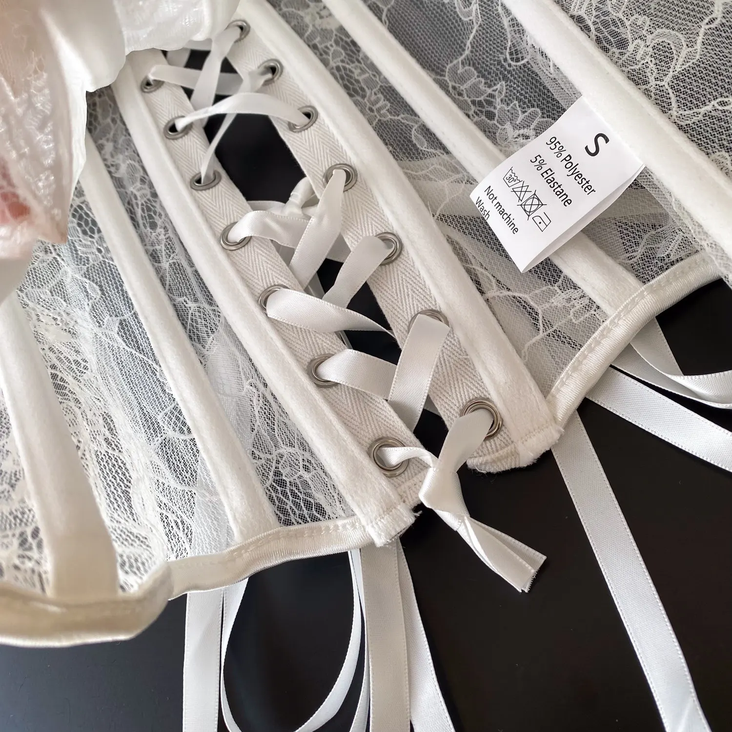 Corset para mujer con encaje y sin mangas
