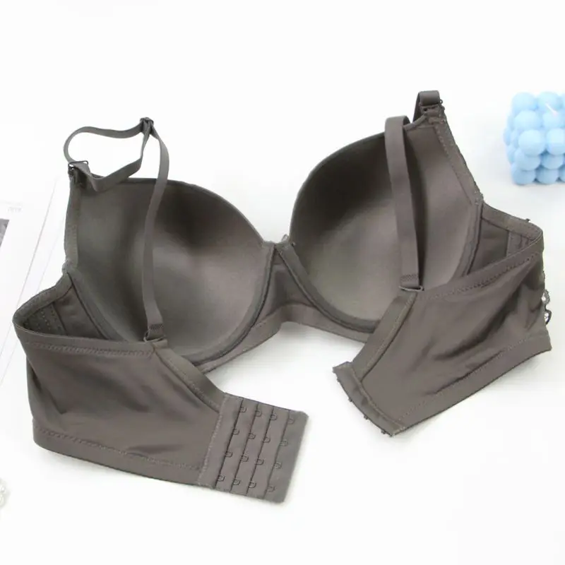 Sujetadores grandes de realce para mujer, ropa interior Sexy de encaje con lazo sólido, molde fino, copa completa, lencería de talla grande, novedad de 2025 Sujetadores grandes de realce para mujer, ropa interior Sexy de encaje con lazo sólido, molde fino, copa completa, lencería de talla grande, novedad de 2025