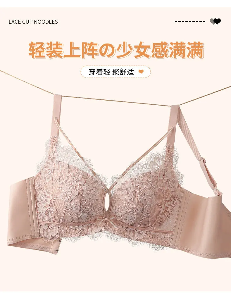 Sujetador push-up sin aros para mujeres con busto pequeño, con relleno de 5 cm, copas con encaje floral, bralette de talla grande con cobertura lateral y efecto lifting. Sujetador push-up sin aros para mujeres con busto pequeño, con relleno de 5 cm, copas con encaje floral, bralette de talla grande con cobertura lateral y efecto lifting.