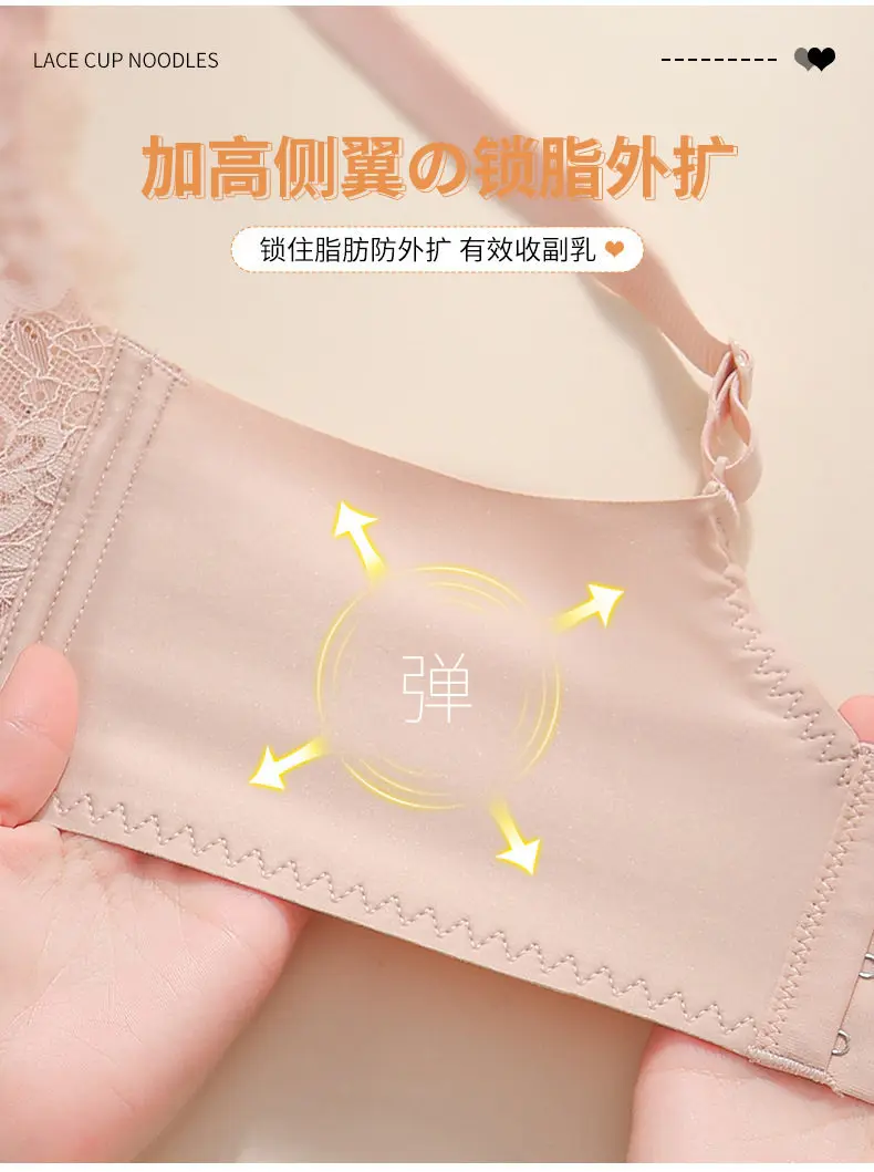 Sujetador push-up sin aros para mujeres con busto pequeño, con relleno de 5 cm, copas con encaje floral, bralette de talla grande con cobertura lateral y efecto lifting. Sujetador push-up sin aros para mujeres con busto pequeño, con relleno de 5 cm, copas con encaje floral, bralette de talla grande con cobertura lateral y efecto lifting.