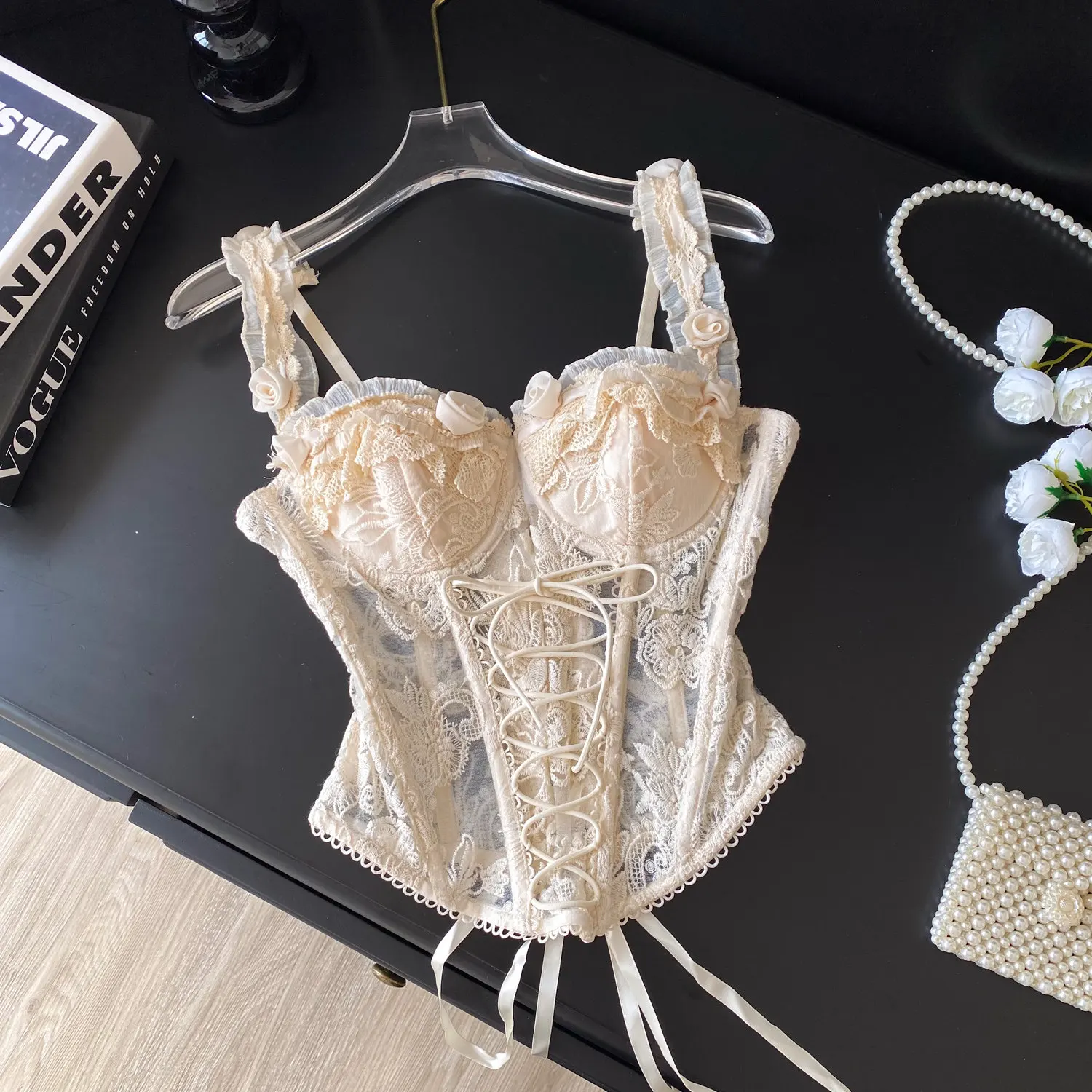 Corset para mujer con bordado