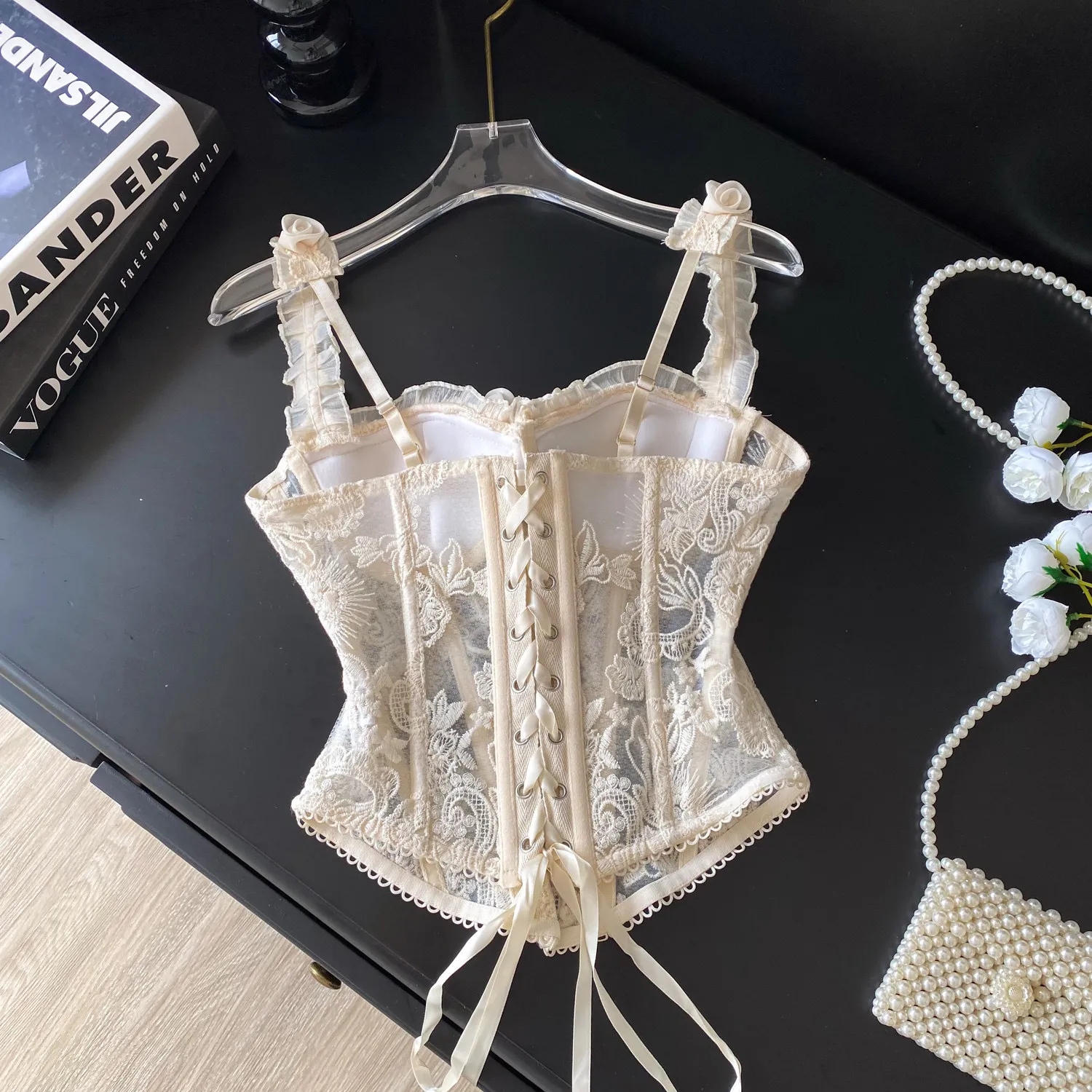 Corset para mujer con bordado
