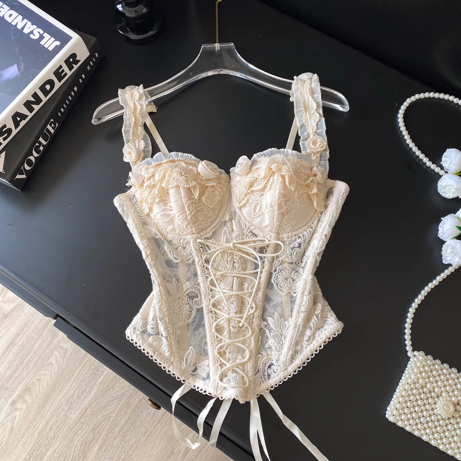 Corset para mujer con bordado