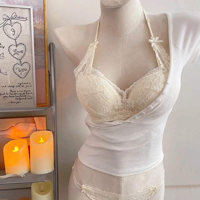Sujetador de encaje de verano para mujer, para pecho pequeño, con efecto push-up, sin aros, antideslizante, con soporte later... Sujetador de encaje de verano para mujer, para pecho pequeño, con efecto push-up, sin aros, antideslizante, con soporte later...