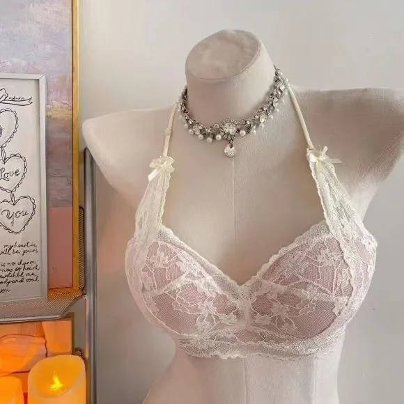 Sujetador de encaje de verano para mujer, para pecho pequeño, con efecto push-up, sin aros, antideslizante, con soporte later... Sujetador de encaje de verano para mujer, para pecho pequeño, con efecto push-up, sin aros, antideslizante, con soporte later...