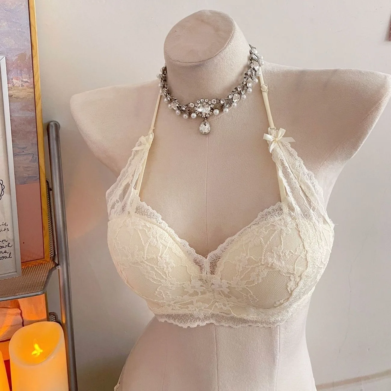 125957-vydr87.jpg Sujetador de encaje de verano para mujer, para pecho pequeño, con efecto push-up, sin aros, antideslizante, con soporte later... - Imagen 1