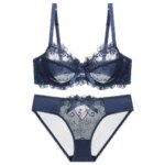 Conjuntos de sujetador y bragas transparentes de encaje Sexy ultrafino para mujer, talla grande - Imagen 2