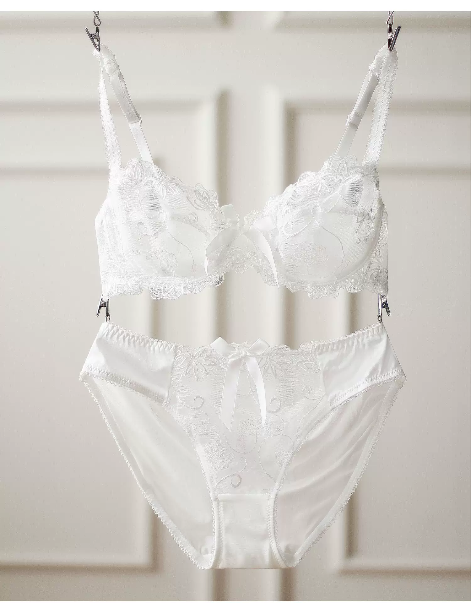 Conjuntos de sujetador y bragas transparentes de encaje Sexy ultrafino para mujer, talla grande