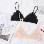 Sujetador de encaje Floral fino para mujer, Bralette de hilo libre, ropa interior cómoda y ajustada, Sujetador de encaje, lencería de copa pequeña para niña, nuevo - Imagen 3