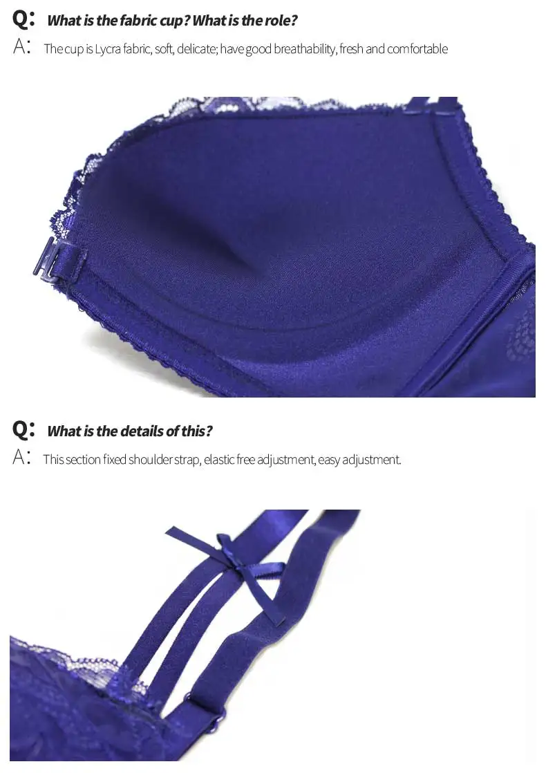 PAERLAN-Sujetador Floral de encaje con cierre frontal sin aros, ropa interior Sexy de una pieza con realce de pecho pequeño, sin costuras