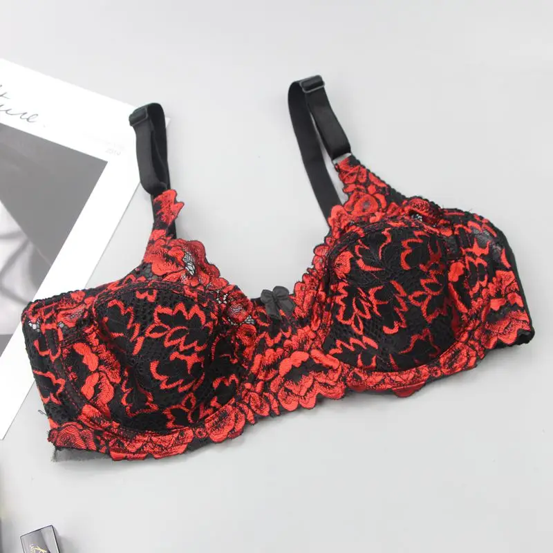 DaiNaFang-sujetadores bordados de encaje para mujer, ropa interior push-up, Bralette ajustado grande BH, lencería de talla grande