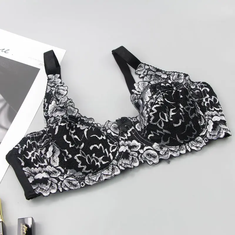 DaiNaFang-sujetadores bordados de encaje para mujer, ropa interior push-up, Bralette ajustado grande BH, lencería de talla grande