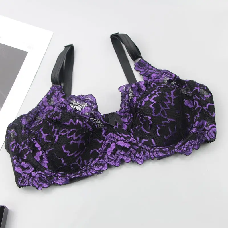 DaiNaFang-sujetadores bordados de encaje para mujer, ropa interior push-up, Bralette ajustado grande BH, lencería de talla grande