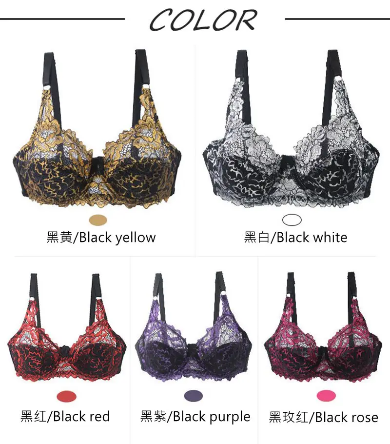 DaiNaFang-sujetadores bordados de encaje para mujer, ropa interior push-up, Bralette ajustado grande BH, lencería de talla grande