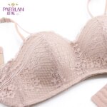 PAERLAN-Sujetador de encaje con realce sin costuras, ropa interior Sexy con pecho pequeño 1/2, Copa media, sin aros, para vestido de novia - Imagen 4