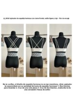 Sujetador de encaje sexy para mujer, estilo chaleco, con espalda cruzada, engrosado y fruncido, talla grande, que previene la... - Imagen 4