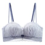Sujetador de encaje KUCLUT sin aros, con realce, de tela de nailon cómoda para mujeres jóvenes, estilo Pure Desire, con efecto push-up y fruncido. - Imagen 6
