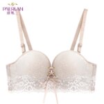 PAERLAN-Sujetador de encaje Sexy para mujer, vestido de media Copa, pecho pequeño, Push-up, lencería con cordón, 1/2 - Imagen 3