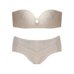 Bralette de encaje sin tirantes para mujer, para busto pequeño, sin tirantes, diseño en forma de U, con aros de acero con mem... - Imagen 5