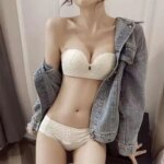 Bralette de encaje sin tirantes para mujer, para busto pequeño, sin tirantes, diseño en forma de U, con aros de acero con mem... - Imagen 2