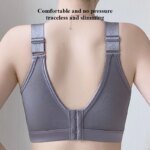 Ropa interior Sexy de talla grande 120EFG para mujer, ropa interior ultrafina y transpirable con copa completa de encaje y flores, antihundimiento por gravedad - Imagen 2