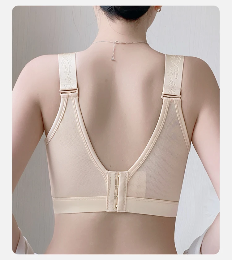 Ropa interior Sexy de talla grande 120EFG para mujer, ropa interior ultrafina y transpirable con copa completa de encaje y flores, antihundimiento por gravedad