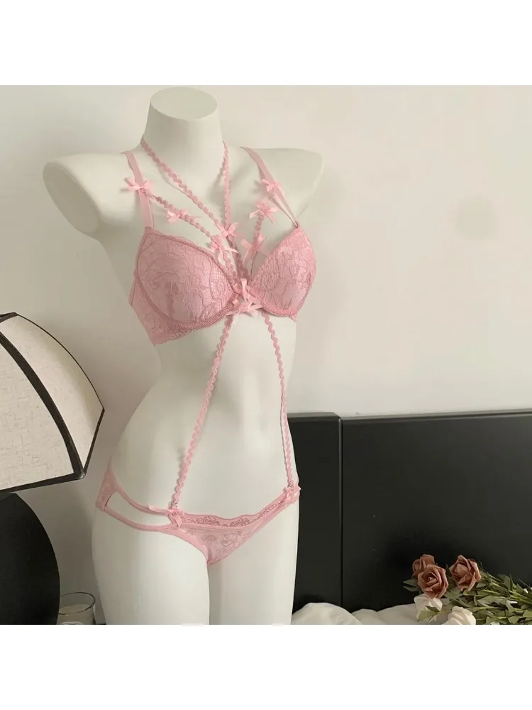 YUQI nuevo conjunto de sujetador de encaje inalámbrico para mujer Push Up, pecho pequeño antiflacidez estilo Sexy y puro ajuste cómodo sin arosYouthfu