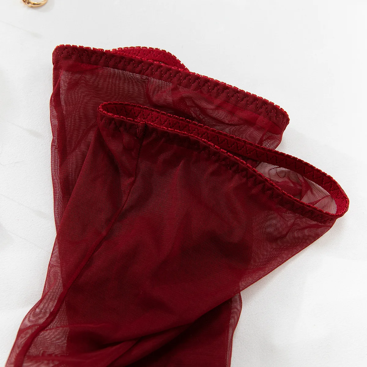 Conjunto de lencería de 4 piezas para mujer de poliéster