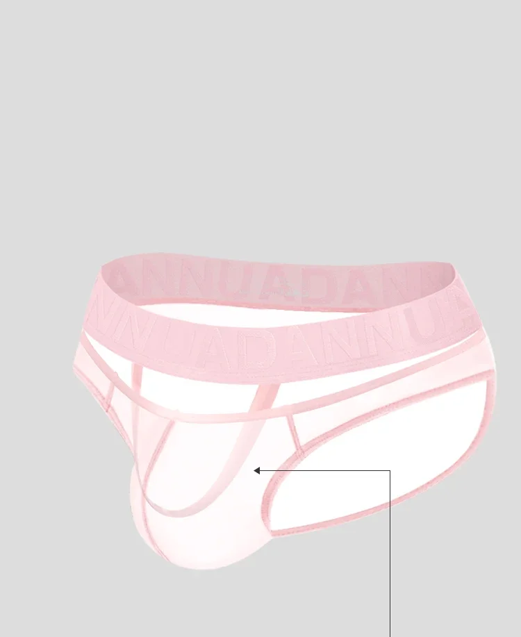 Ropa interior sexy para hombre, de tiro bajo, con tejido de malla transparente y cinturilla con estampado de motivos chinos, tanga transpirable para uso diario y nocturno.
