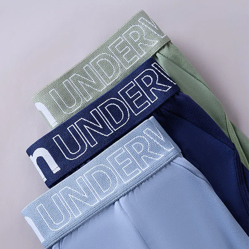 10 unids/lote de calzoncillos para hombre, ropa interior con letras, bragas cómodas, pantalones cortos, calzoncillos Boxer sexis, regalos para calzoncillos de hombre