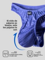 Calzoncillos Triangulares de Hombre, Cintura Baja, Corte en U, Sexy, de Seda Helada, con Malla Transpirable, Cómodos, Juvenil... - Imagen 2