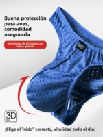 Calzoncillos Triangulares de Hombre, Cintura Baja, Corte en U, Sexy, de Seda Helada, con Malla Transpirable, Cómodos, Juvenil...